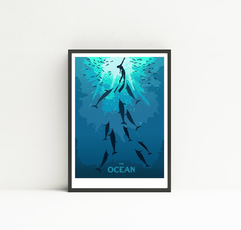 The Ocean Poster // Print // Conservation // Environmental Art - Etsy