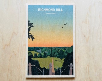 Richmond Hill Wooden Postcard