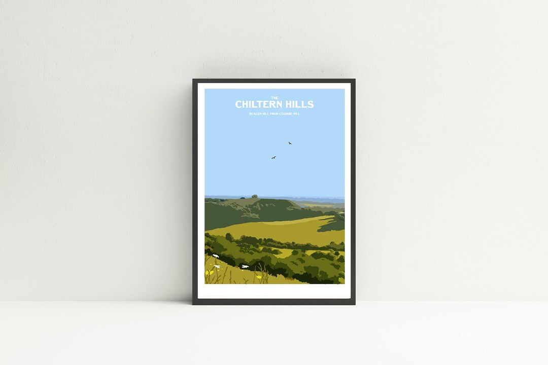 Chiltern Hills Print Chiltern Hills Hiking Print UK Etsy
