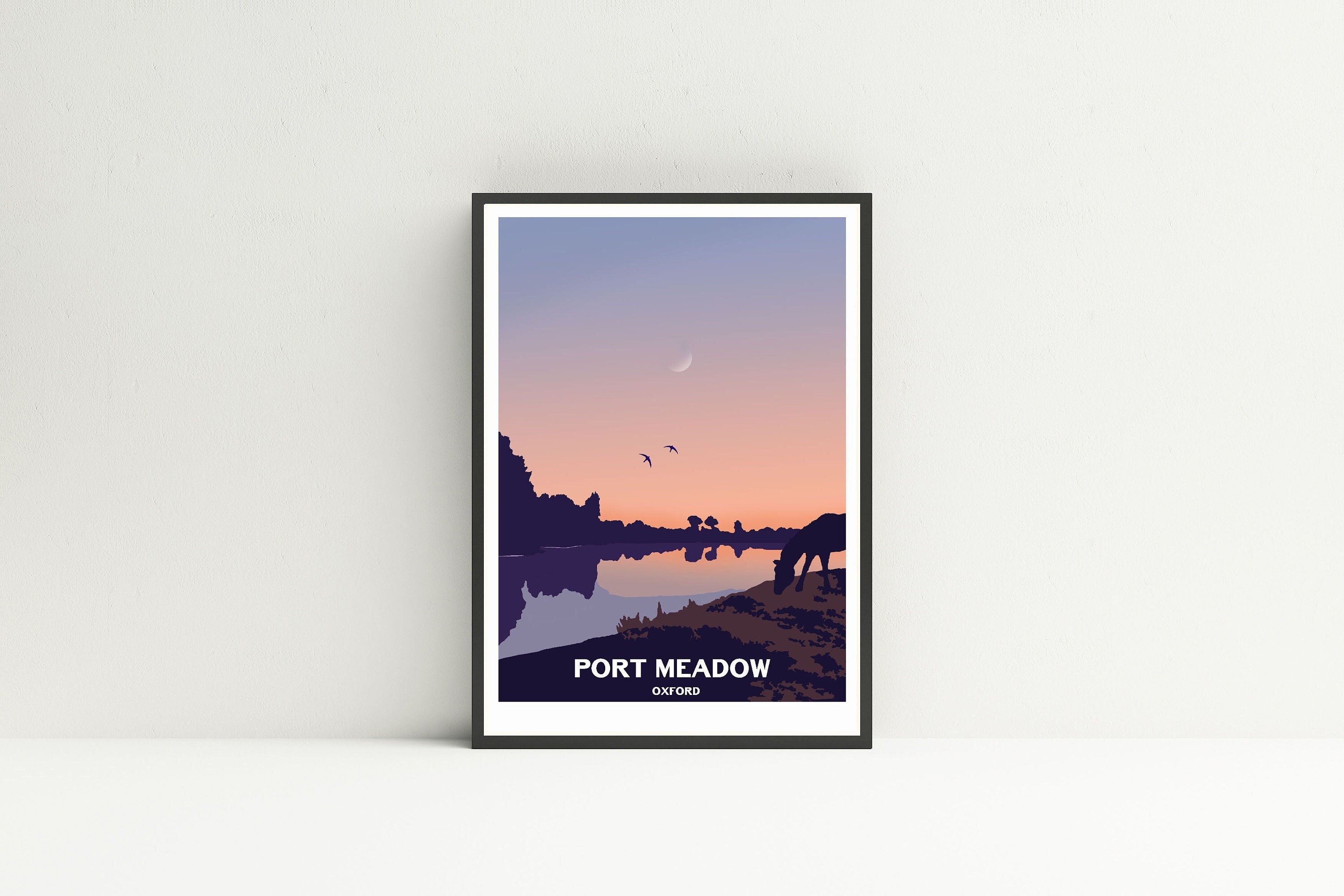 Port Meadow print, Oxford print, Oxford poster