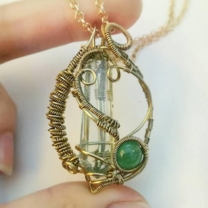 Green and jade obsidian necklace