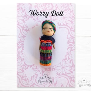 Worry Dolls | Angstlinderung | Angst geschenke | Angstpuppe | Stressabbau | Stressabbau Geschenk | Angstlinderung für Kinder | Guatemala Puppe