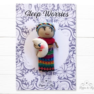 Sorgenpuppen | Angsthilfe | Angst Geschenke | Angst Puppe | Sleep Relief | Stress-Relief-Geschenk | Beste Freundin Geschenk | Guatemaltekische Schlafhilfe