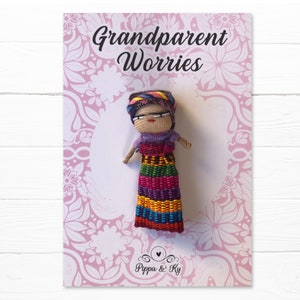 Worry Dolls | Guatemala Puppen | Angst geschenke | Angstlinderung | Stressabbau Geschenk | Opa Geschenk | Oma Geschenk | Großeltern Geschenk