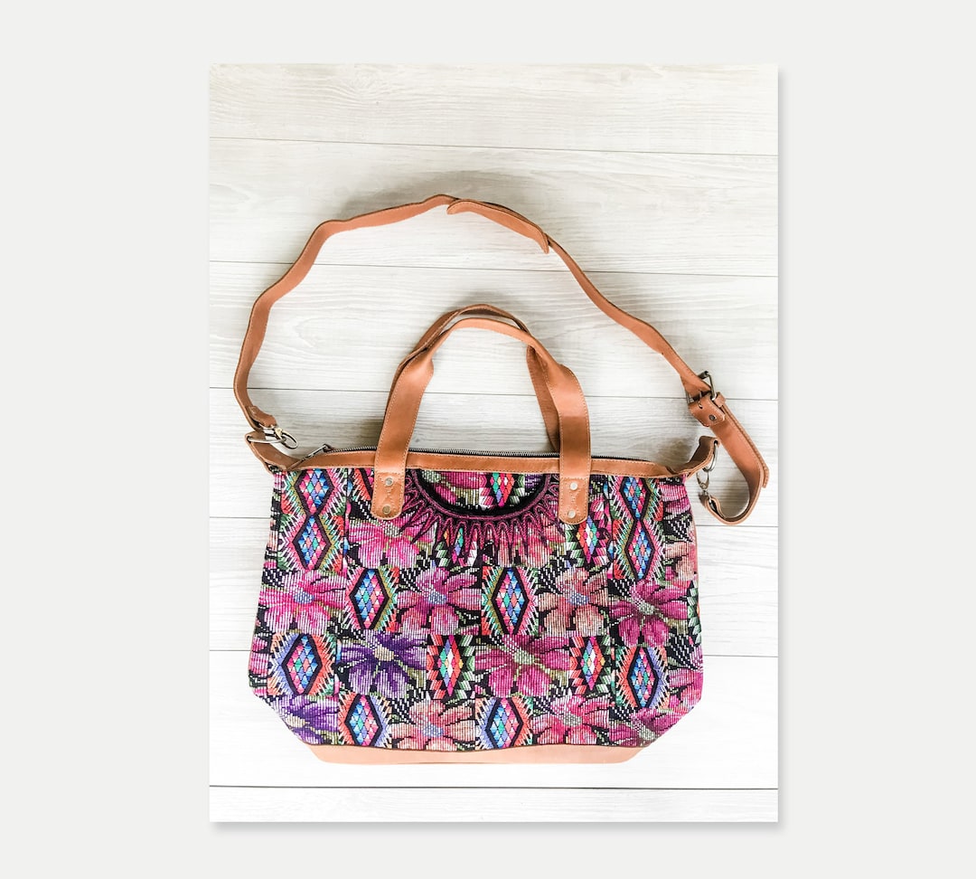 Huipil Huipil vintage Tessuto Maya vintage Borsa guatemalteca