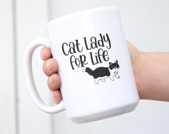 Taza de café Cat Lady For Life