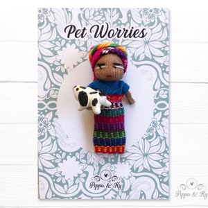 Worry Dolls | Haustier Eltern Geschenk | Hund Eltern Geschenk | Neues Haustier Geschenk | Haustier Sympathie Geschenk | Hundetrainer Geschenk | Haustier Verlust Geschenk | Tierangst