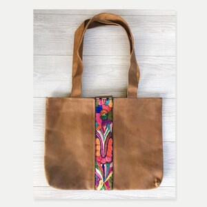 Leather Tote Bag for Women | handmade Leather Tote Bag | Guatemalan Made Leather Bag | Leather Bag Gift | Leather Tote Bag Gift