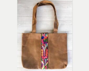 Leather Tote Bag for Women | handmade Leather Tote Bag | Guatemalan Made Leather Bag | Leather Bag Gift | Leather Tote Bag Gift