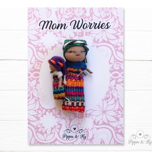 Worry Dolls | Mother Gift | Anxiety Relief Gift for Mom | New Mom Gift | Gift for Mom | Guatemalan Handmade Worry Doll | Mom Worries