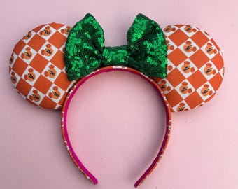 Gingham Pumpkin Mouse Ears