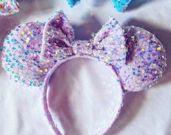 Lilac Sparkle Mouse Ears - Etsy display picture 1