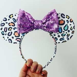 Pastel Leopard Print Mouse Ears