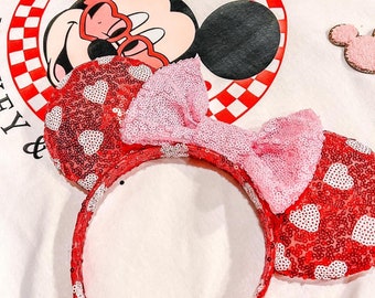 Sequin Valentines Mouse Ears