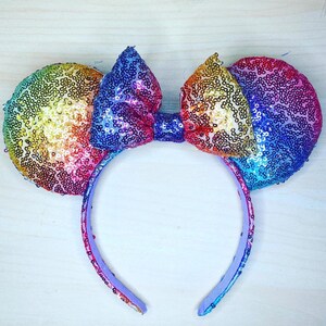 Rainbow Sparkle Mouse Ears