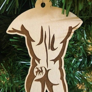 Gay Male Ornament, Gay Nude Ornament, Gay Adult Christmas Ornament, Gay