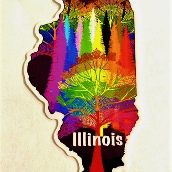 Chicago Pride Sticker, Illinois Gay Pride Sticker,  Pride Sticker, LGBTQ Sticker, Gay Pride Sticker, Pride 2021, Chicago Gay Pride, Gay Flag