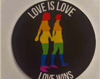 Love is Love Rainbow Pride Sticker - 3 inch Waterproof Decal