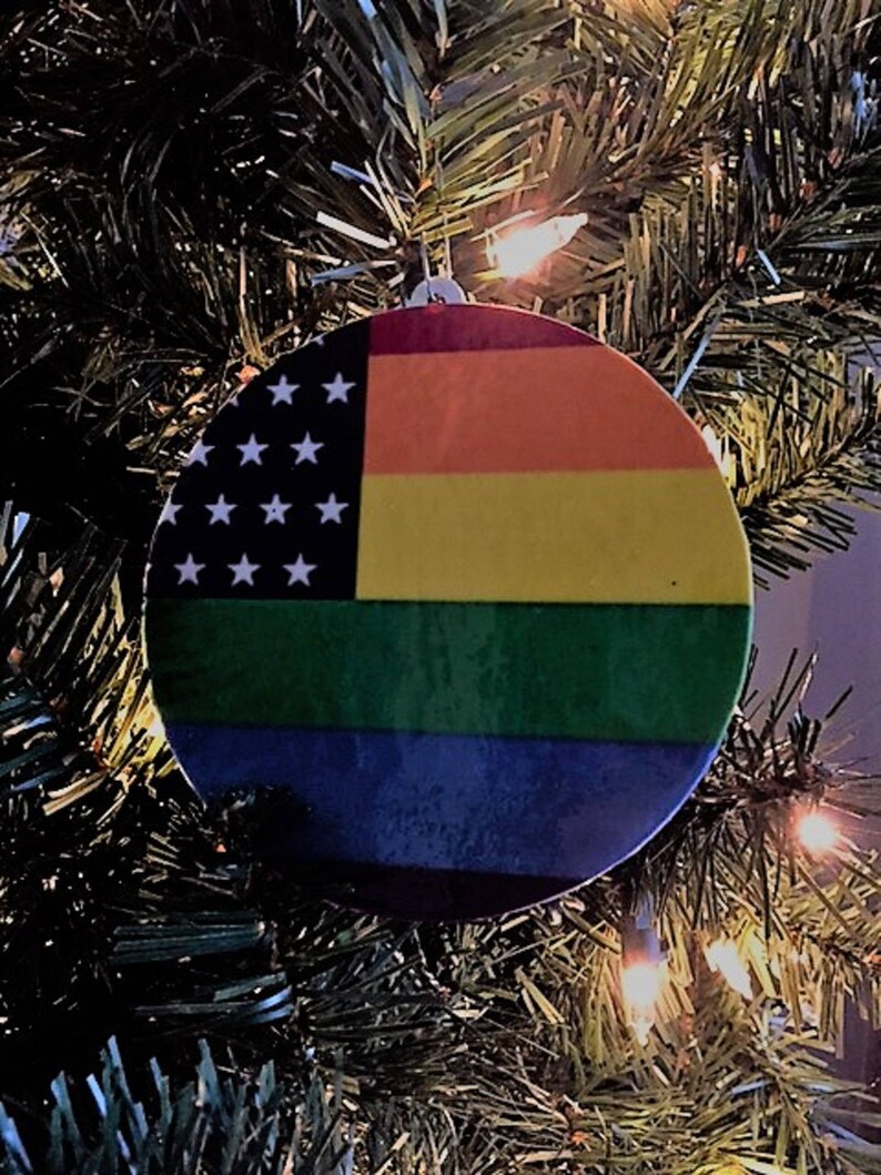 Pride USA Flag Ornament Gay Pride Ornament Pride Ornaments Etsy