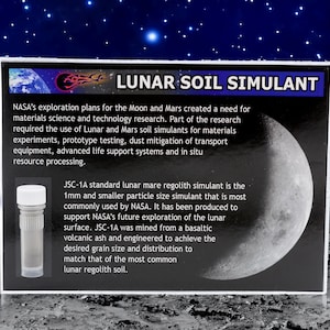 Lunar Soil Simulant as used by NASA - Vial Mounted on a Colour Infocard