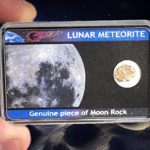 Genuine Moon Rocks Genuine Moon Rock! - Fragment of a Lunar Meteorite in a Display Box ...