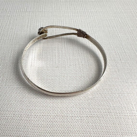 Sterling Silver Pinecone Bangle, Nature Inspired … - image 10