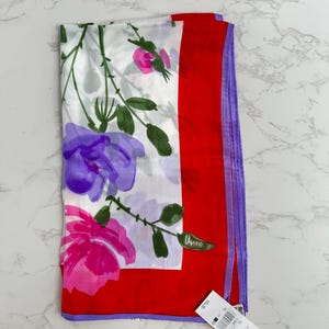 Vera Neumann Seidenschal: Vintage Modernist Blumendruck, Prima Vera Kollektion