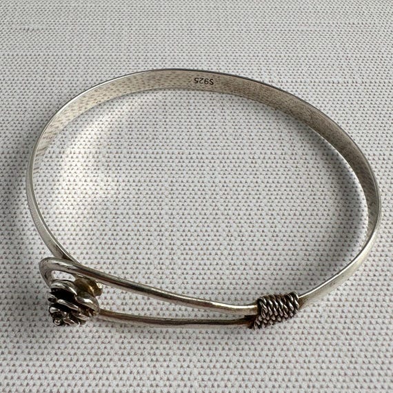Sterling Silver Pinecone Bangle, Nature Inspired … - image 7