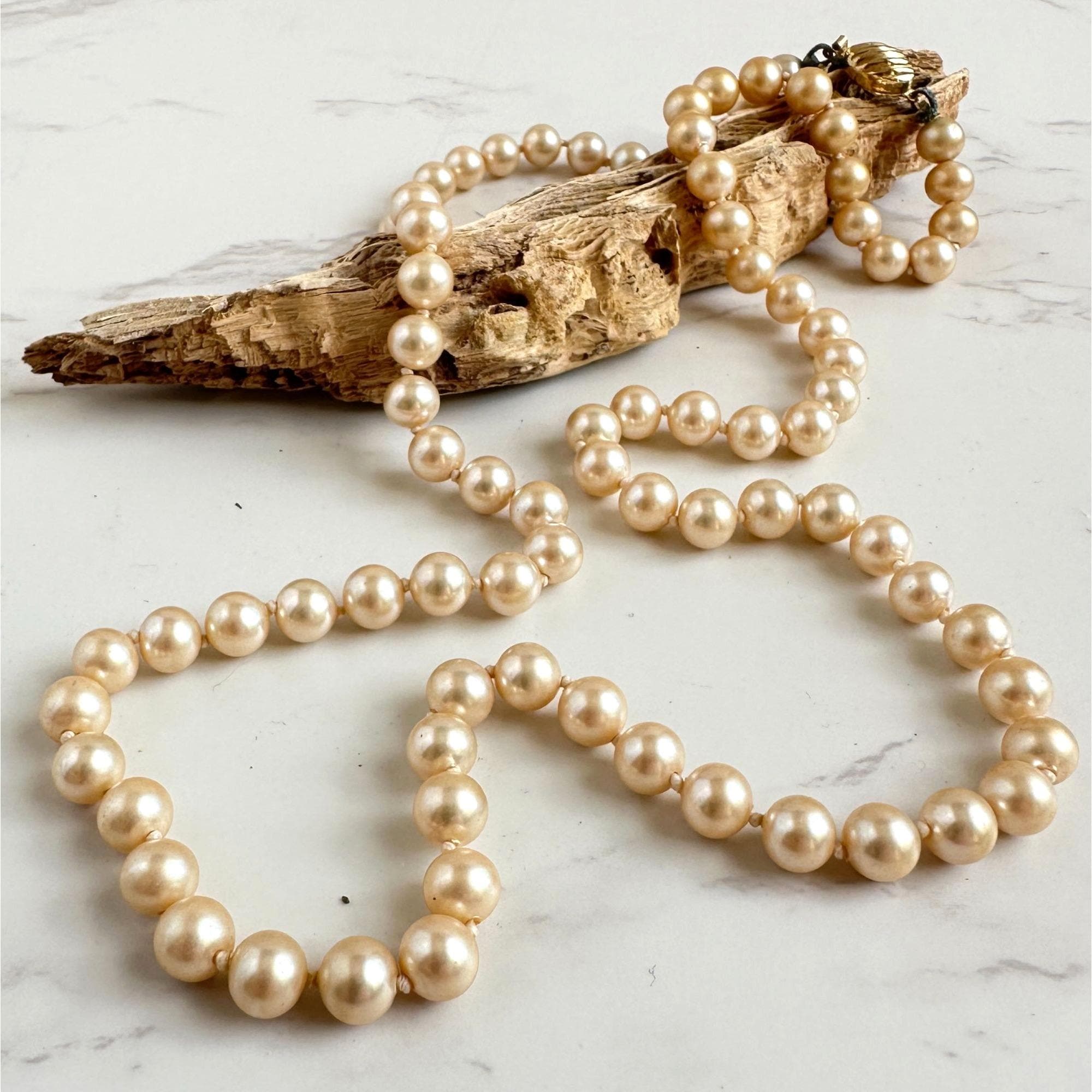 Faux Pearl Necklace Marvella Pearls Real Vintage Marvella Faux - Main Image