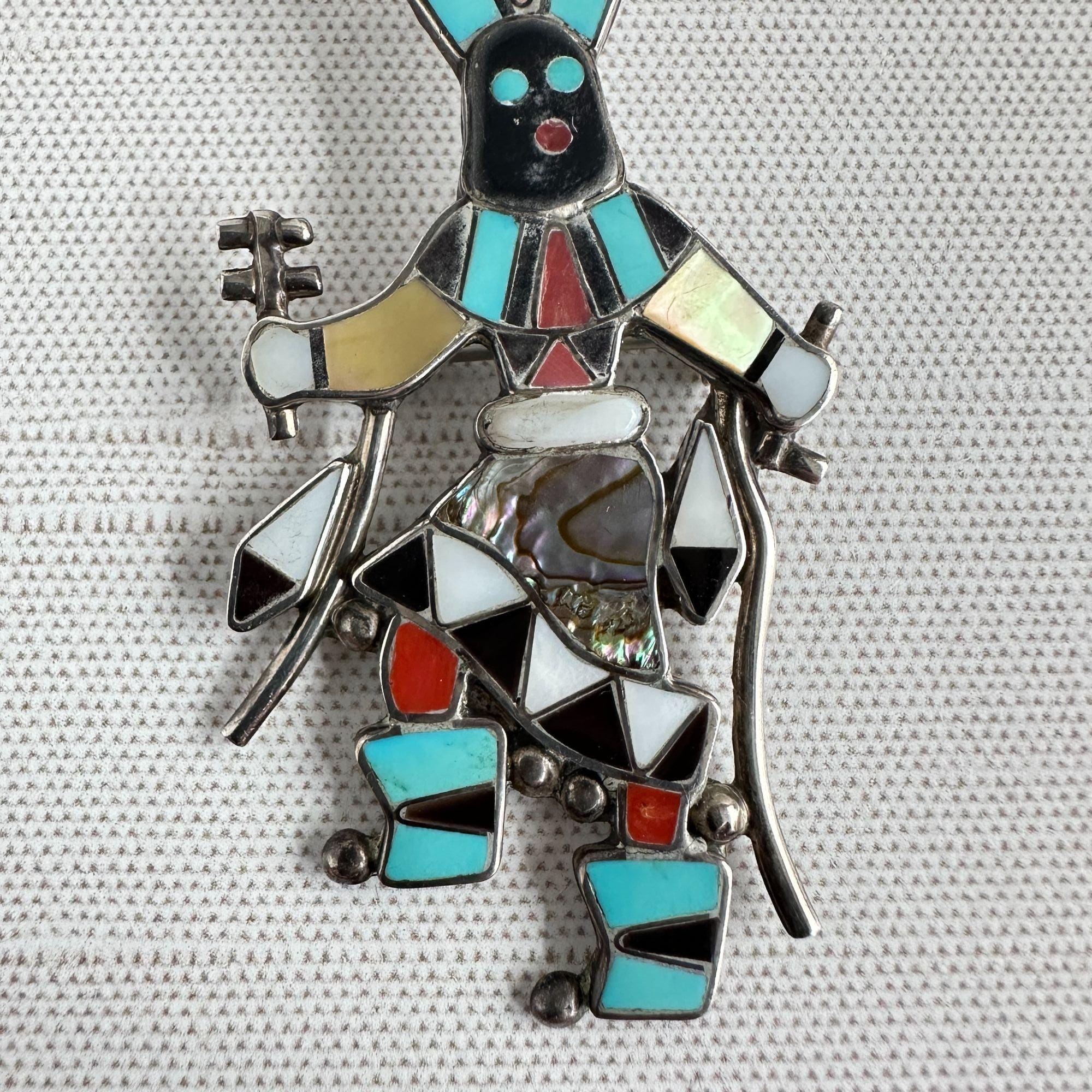 Zuni Apache Qaan Dancer Pin/pendant by Lynette Laiwakete - Etsy