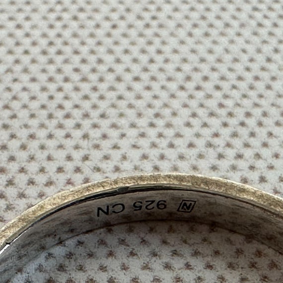 Sterling Silver Stacker Ring with Dotted Design S… - image 6