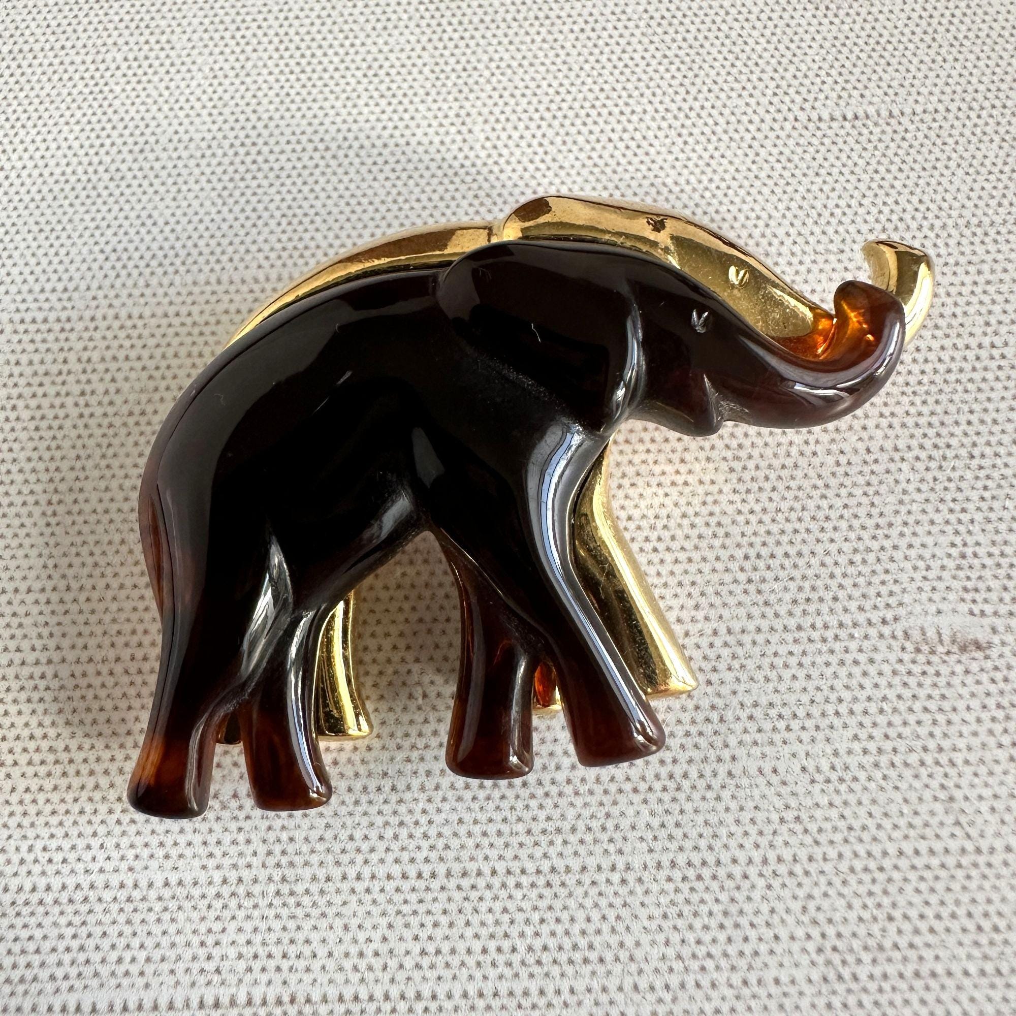 Broche Vintage Skalli Paris - Métal Et Lucite Des Années 90 - Old Brooch