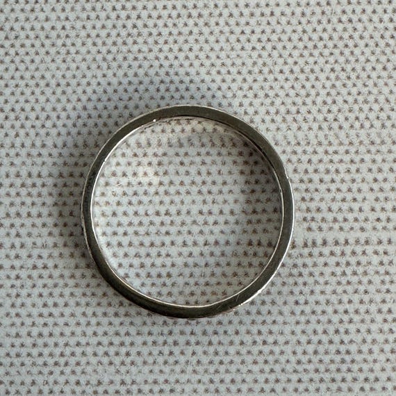 Sterling Silver Stacker Ring with Dotted Design S… - image 4