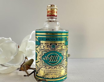 Vintage 4711 Eau de Cologne Bottle: Echt Kölnisch Wasser, German Glass Flacon