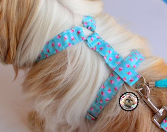 HARNAIS for dog Fox Pattern harness Y dog dog handmade dog walk harness solid dog accessories small dog