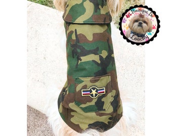 Manteau Camouflage Pour Chien Et Chat, Manteau Petit Chien, Accessoire Chaud Hiver Polaire, Manteau Sur Mesure, Armée Vert