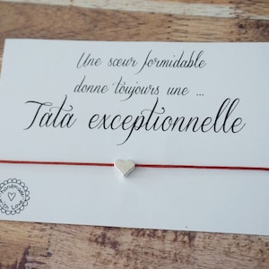 Bracelet promue tata exceptionnelle - annonce grossesse bébé - annonce tata - mère fille - marraine - future tata - future mamie