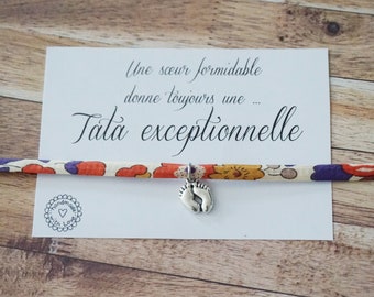 bracelet liberty Tata personnalisé - annonce grossesse - future tata tatie - annonce bébé - promue tata tatie - tata exceptionnelle