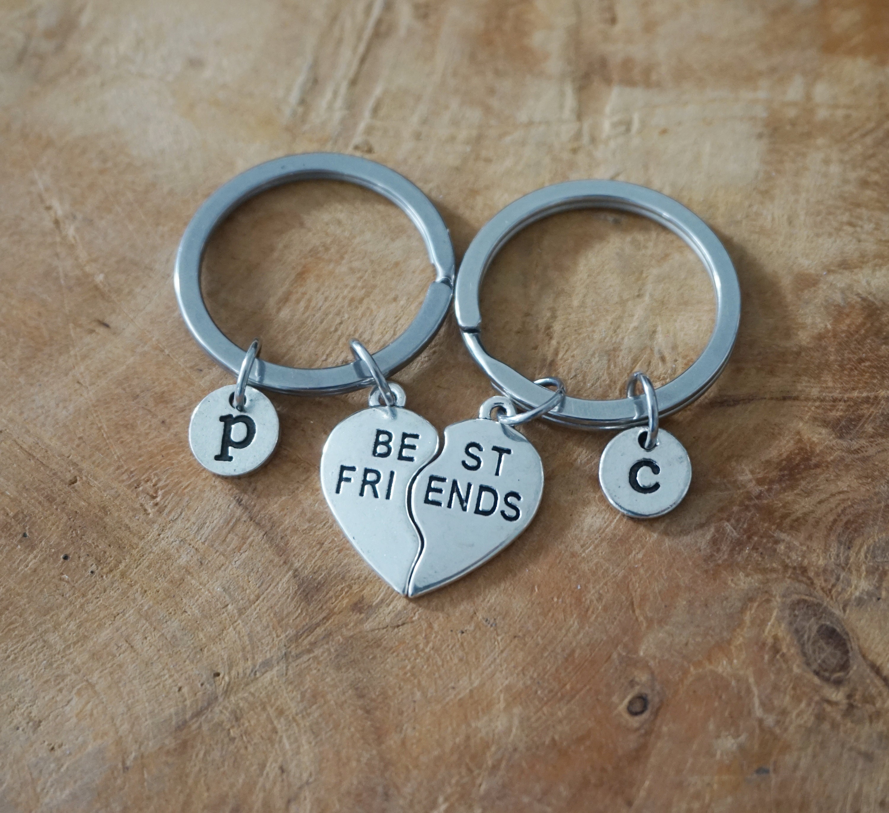 JOVIVI Friendship Gifts for Girls,5pc Best Friends and Forever Keyrings Keychains Women Heart Puzzle BBF Friendship Key Chain Ring for Women Birthday Christmas Gifts