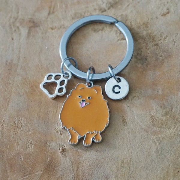 Pomeranian keychain - dog keychain - porte clé chien spitz loulou de poméranie - cadeau anniversaire fête Mamie Maman Tata Soeur Amie