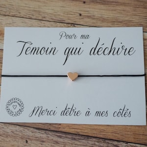 bracelet personnalisé - bracelet Témoin qui déchire - bracelet mariage - cadeau témoin de mariage - cadeau demoiselle d&#39;honneur