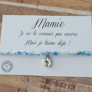 Braccialetto annuncio gravidanza Liberty Mamie - futura nonna - annuncio nascita - promozione a nonna - regalo di nascita - nonna eccezionale