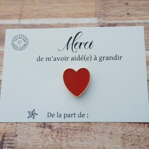 Insignia de pin de joyería - broche Gracias por ayudarme a crecer - gracias maestra - guardería atsem - niñera