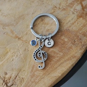 Porte clé musique - porte clé clé de sol - cadeau musicien musicienne - anniversaire prof de musique
