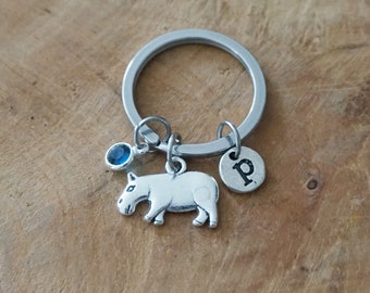 hippo keychain -porte clé hippopotame - animal hippopotame cadeau soigneur animalier vétérinaire - cafeau anniversaire amitié