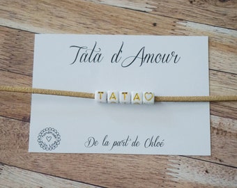 Bracelet Tata - bracelet personnalisé tata en or - tata d'amour - cadeau tata - aunt gift