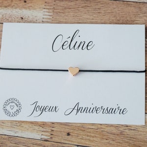 Bracelet anniversaire - joyeux anniversaire 40 ans 20 ans 30 ans 50 ans 60 ans- carte anniversaire amitié protection chance amour