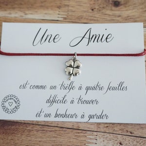 Clover friendship bracelet - best friend - long distance friend - super girlfriend - colleague - friend - best friend - partner in crime - friendship quote