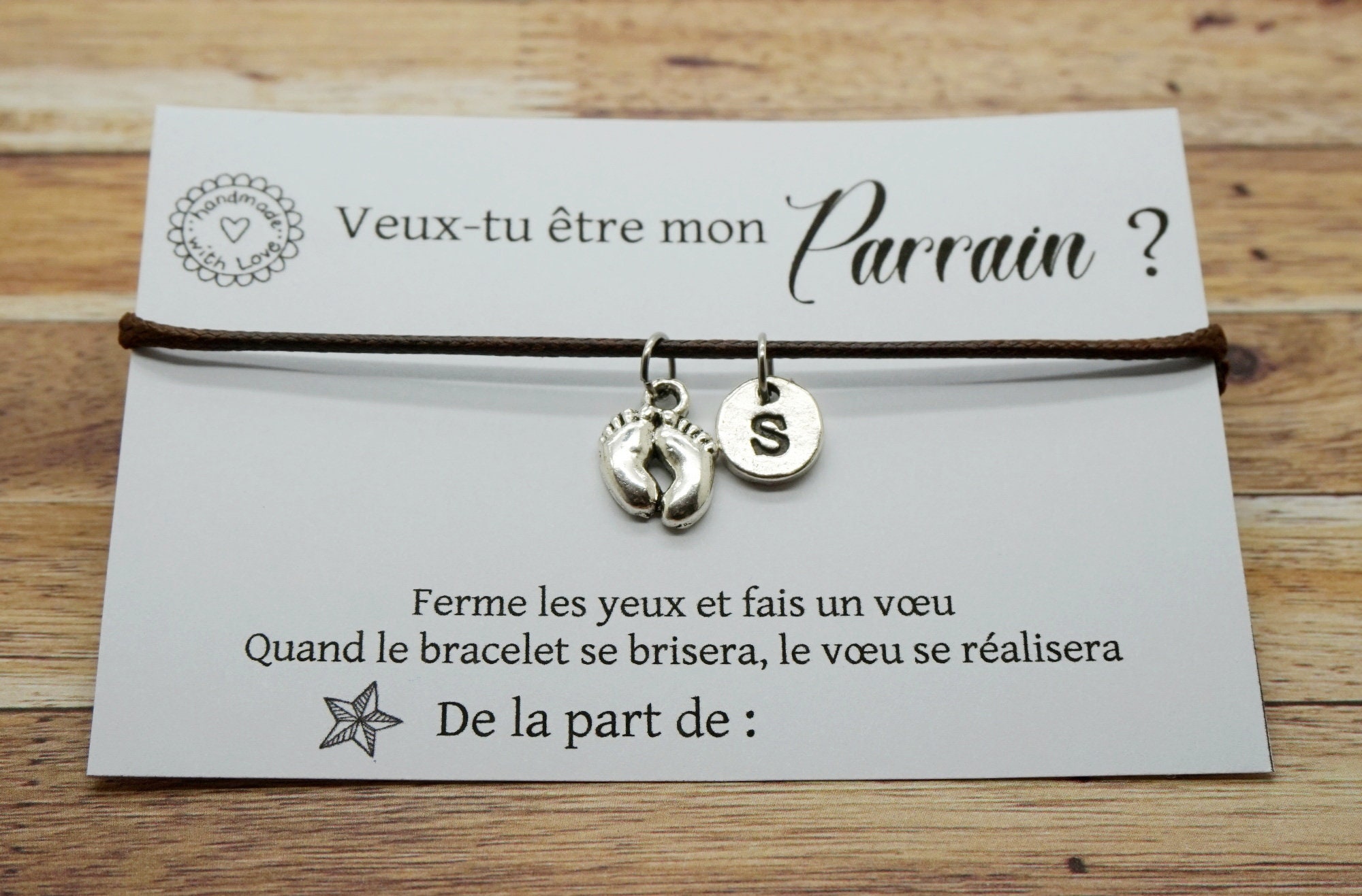 Bracelet demande parrain veux tu être mon parrain cadeau - Etsy France