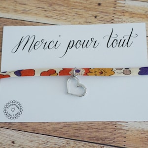 Bracelet Merci - carte remerciement - carte merci pour tout - amitié - meilleure amie - super copine - collègue - friend